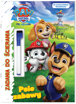 Łapa w łapę. Psi Patrol. Zadania do ścierania - Opracowanie Zbiorowe