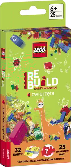 Lego Books Rebuild karty wyzwań Zwierzęta ACP-6603 - AMEET Studio