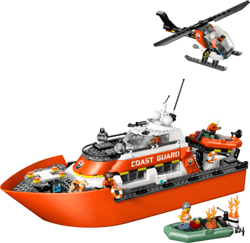 LEGO(R) CITY 60504 Łódź ratunkowa i helikopter