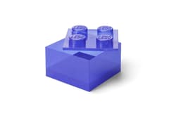 LEGO(R) pojemnik klocek czwórka transparentny fiolet