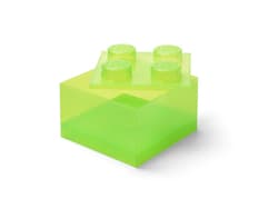 LEGO(R) pojemnik klocek czwórka transparentny zieleń