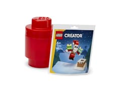 LEGO(R) pojemnik z klockami Santa - czerwony