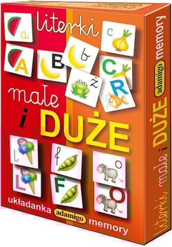 Literki małe i duże Układanka memory - Julia Pogorzelska