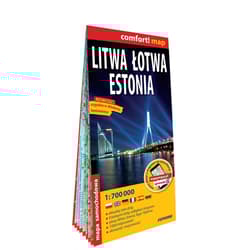 Litwa Łotwa Estonia mapa samochodowa 1:700 000 laminat 2023 - Opracowanie Zbiorowe