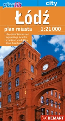 Łódź. Plan miasta 1:21 000. Plastik wyd. 2019 - Opracowanie Zbiorowe