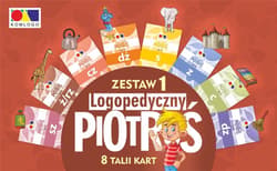 Logopedyczny Piotruś Zestaw 1 Memory 8 talii kart na głoski: SZ Ż CZ DŻ S Z C DZ