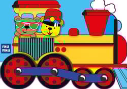 Lokomotywa. Kolorowanka z wykrojnika - Katarzyna Maćkowiak