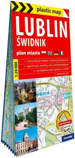 Lublin, Świdnik - plan miasta 1:20 000 laminowana - Praca zbiorowa