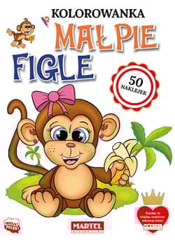 Małpie figle z naklejkami. Kolorowanka - Praca zbiorowa