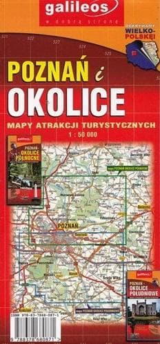 Mapa atrakcji tur. - Poznań i okolice pół.1:50 000 - Praca zbiorowa