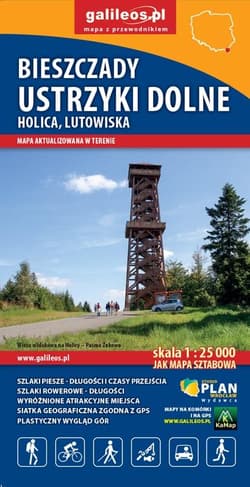 Mapa - Bieszczady. Ustrzyki Dolne, Holica... - Praca zbiorowa