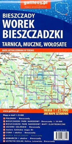 Mapa - Bieszczady. Worek bieszczadzki 1:25 000 - Praca zbiorowa