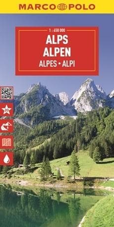 Mapa drogowa Alpy 1:650 000 - Praca zbiorowa