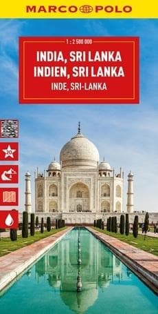 Mapa drogowa Indie, Srilanka 1:2 500 000 - Praca zbiorowa