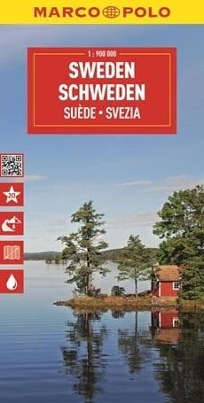 Mapa drogowa Szwecja 1:900 000 - Praca zbiorowa