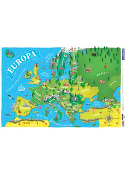 Mapa europu dla dzieci Podkładka na biurko