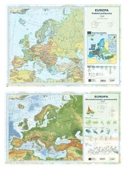 Mapa Europy A2 Dwustronna ścienna ART-MAP - Praca zbiorowa