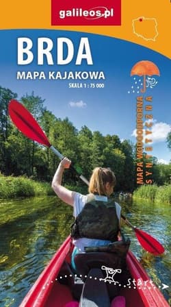 Mapa kajakowa - Brda wodoodporna 1:75 000 - Praca zbiorowa