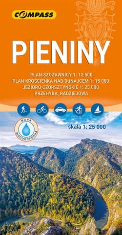 Mapa - Pieniny 1:25 000 laminowana - praca zbiorwa