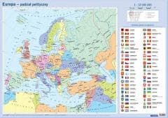 Mapa polityczna Europy plansza edukacyjna