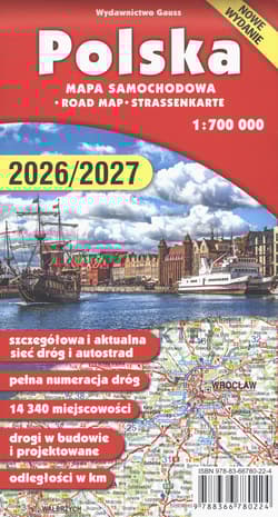 Mapa Polska 1:700 000 wyd. 5 - Opracowanie Zbiorowe