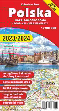 Mapa Polska 1:700 000 wyd. 5 - Opracowanie Zbiorowe