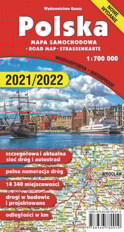 Mapa Polska 700 000 wyd. foliowane - Opracowanie Zbiorowe