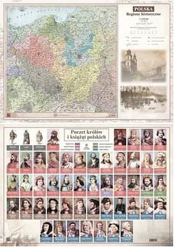 Mapa Polski A2 Regiony Historyczne ścienna ART-MAP - Praca zbiorowa