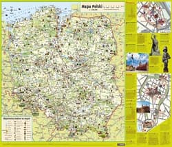 Mapa polski ścienna dla dzieci plansza edukacyjna