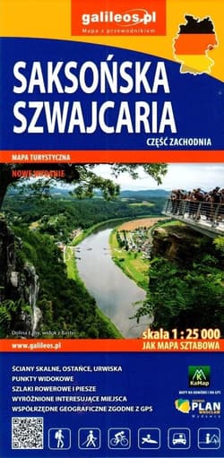 Mapa - Saksońska Szwajcaria cz. zachodnia 1:25 000 - Praca zbiorowa