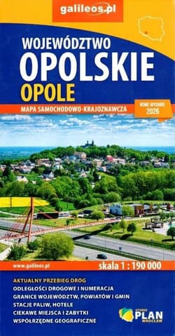 Mapa samocho-krajoznawcza - Woj. Opolskie 1:190000 - Praca zbiorowa