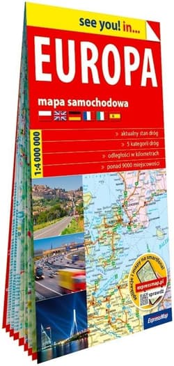 Mapa samochodowa Europa 1:4 000 000 w.2026 - Praca zbiorowa
