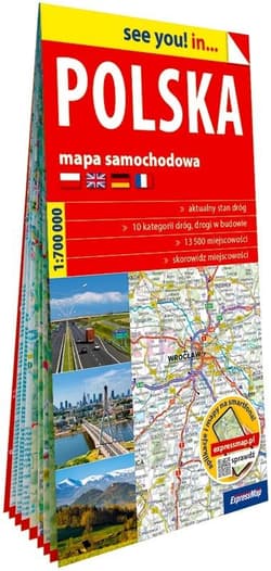 Mapa samochodowa Polska 1:700 000 w.2027 - Praca zbiorowa