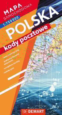 Mapa samochodowa Polski. Kody pocztowe - Opracowanie Zbiorowe