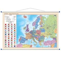Galeria - zdjęcie nr. 3 - Mapa ścienna Europa polityczno fizyczna dwustronna 1:12 000 000