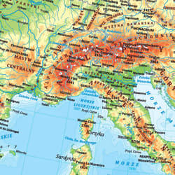 Galeria - zdjęcie nr. 4 - Mapa ścienna Europa polityczno fizyczna dwustronna 1:12 000 000
