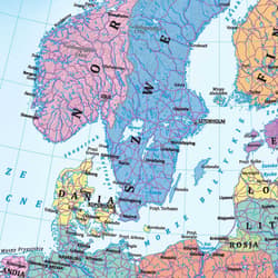 Galeria - zdjęcie nr. 2 - Mapa ścienna Europa polityczno fizyczna dwustronna 1:12 000 000