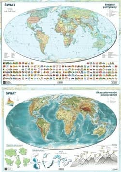 Mapa świata A2 Dwustronna ścienna ART-MAP - Praca zbiorowa