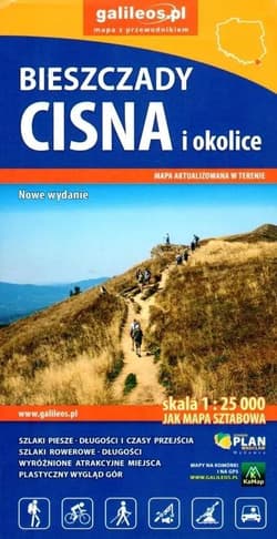 Mapa tur. - Bieszczady, Cisna i okolice 1:25 000 - Praca zbiorowa