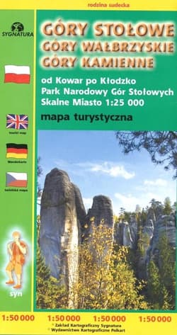 Mapa tur. Góry Stołowe, Wałbrzyskie, Kamienne - Praca zbiorowa