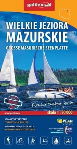 Mapa tur. - Wielkie Jeziora Mazurskie 1:50 000 - Praca zbiorowa