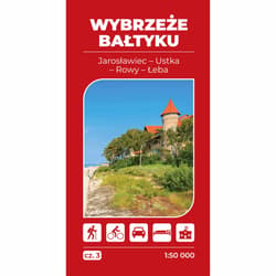 Mapa turystyczna Wybrzeże Bałtyku 3 Jarosławiec Ustka Łeba 1:50 000 - Opracowanie Zbiorowe