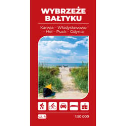 Mapa turystyczna Wybrzeże Bałtyku 4 Karwia Władysławowo Hel Gdynia  1:50 000 - Opracowanie Zbiorowe