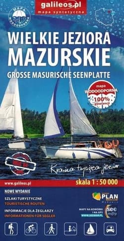 Mapa - Wielkie Jeziora Mazurskie 1:50 000 - Praca zbiorowa