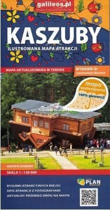 Mapa wodoodporna atrakcji tur. - Kaszuby 1:130 000 - Praca zbiorowa