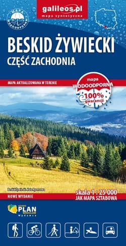 Mapa wodoodporna - Beskid Żywiecki cz.zachodnia