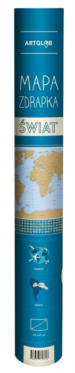 Mapa zdrapka - Świat 1:50 000 000 - Praca zbiorowa