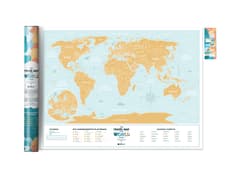 MAPA ZDRAPKA ŚWIAT TRAVEL MAP LAGOON WORLD WERSJA POLSKA