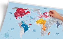 Galeria - zdjęcie nr. 5 - MAPA ZDRAPKA ŚWIAT TRAVEL MAP SILVER WORLD