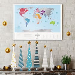 Galeria - zdjęcie nr. 4 - MAPA ZDRAPKA ŚWIAT TRAVEL MAP SILVER WORLD